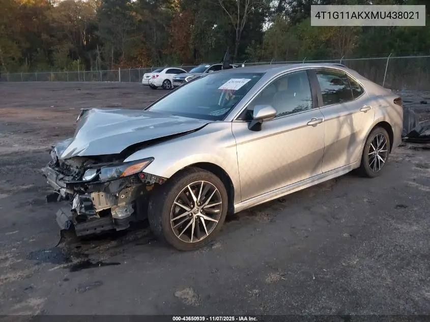 4T1G11AKXMU438021 2021 Toyota Camry Se