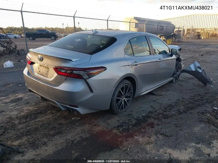 4T1G11AKXMU438021 2021 Toyota Camry Se