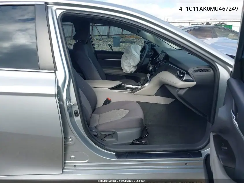4T1C11AK0MU467249 2021 Toyota Camry Le
