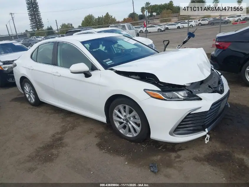 4T1C11AK8MU471565 2021 Toyota Camry Le
