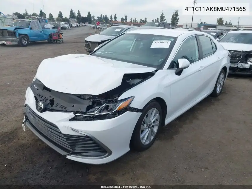 4T1C11AK8MU471565 2021 Toyota Camry Le