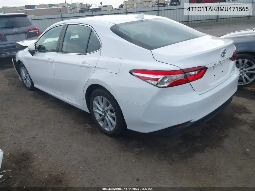 4T1C11AK8MU471565 2021 Toyota Camry Le