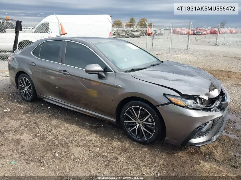 4T1G31AK5MU556472 2021 Toyota Camry Se Hybrid