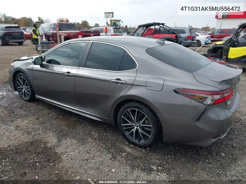 4T1G31AK5MU556472 2021 Toyota Camry Se Hybrid