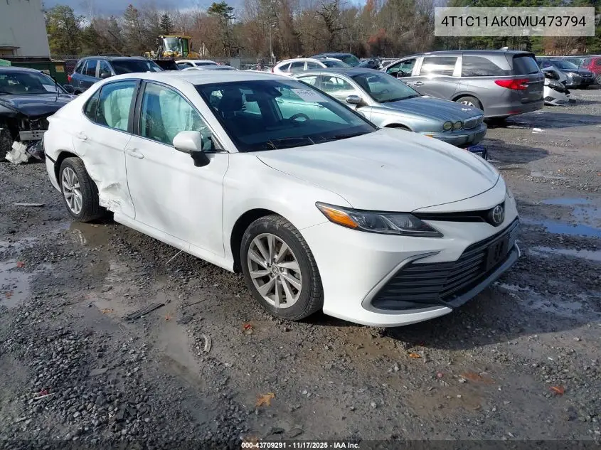 4T1C11AK0MU473794 2021 Toyota Camry Le