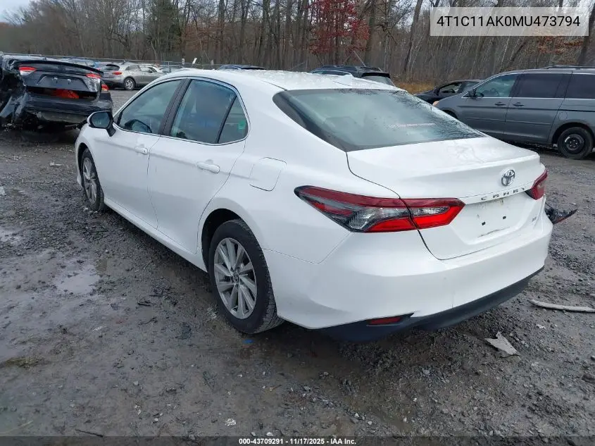4T1C11AK0MU473794 2021 Toyota Camry Le