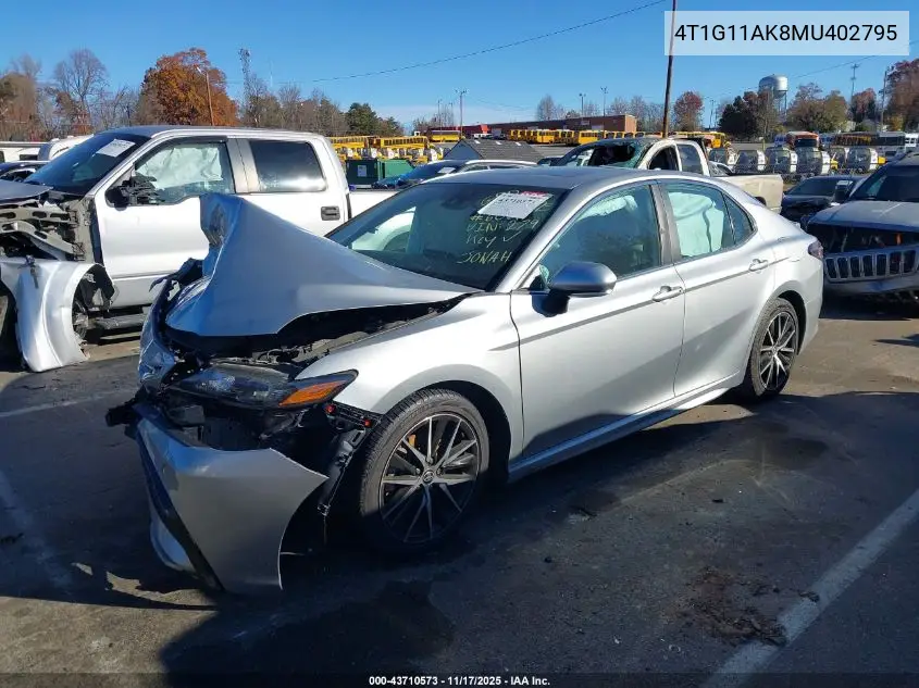 4T1G11AK8MU402795 2021 Toyota Camry Se