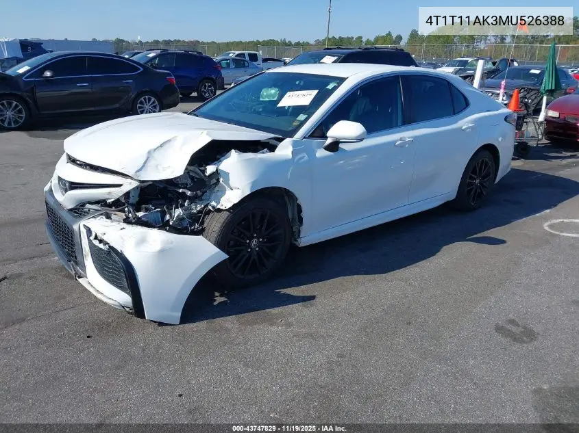 4T1T11AK3MU526388 2021 Toyota Camry Se