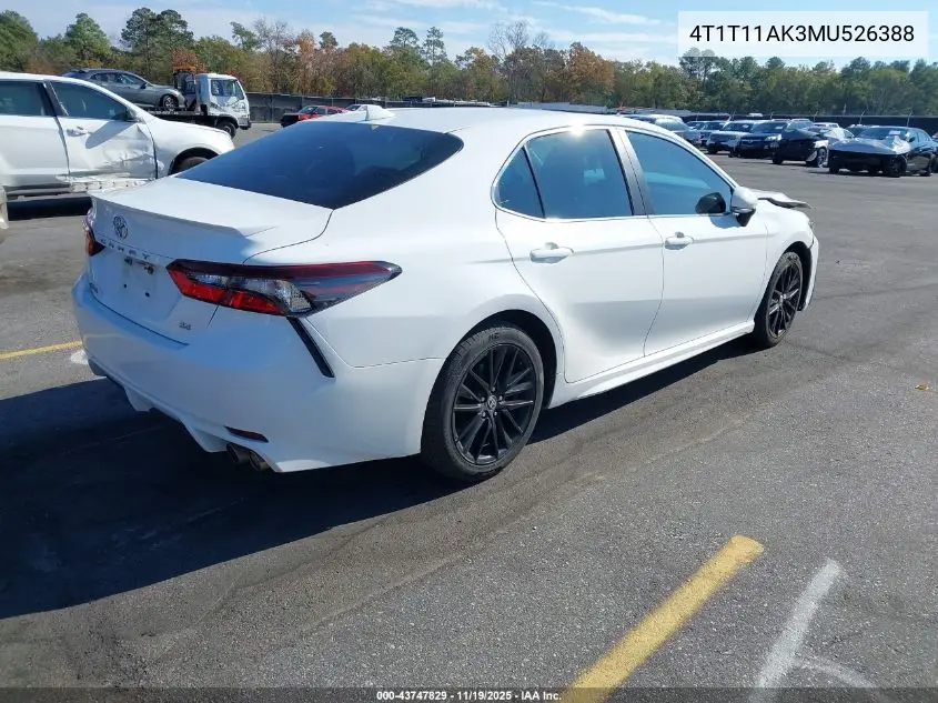 4T1T11AK3MU526388 2021 Toyota Camry Se