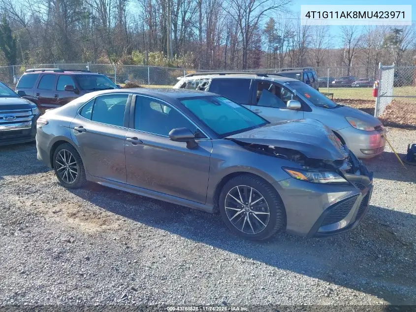 4T1G11AK8MU423971 2021 Toyota Camry Se