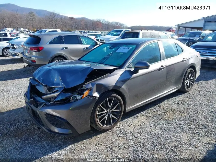 4T1G11AK8MU423971 2021 Toyota Camry Se
