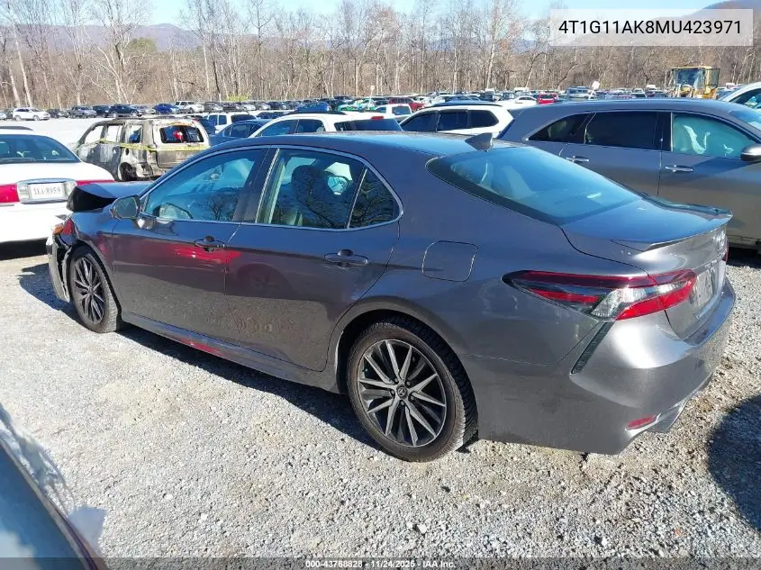 4T1G11AK8MU423971 2021 Toyota Camry Se