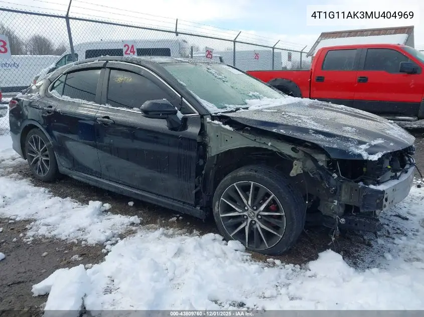 4T1G11AK3MU404969 2021 Toyota Camry Se