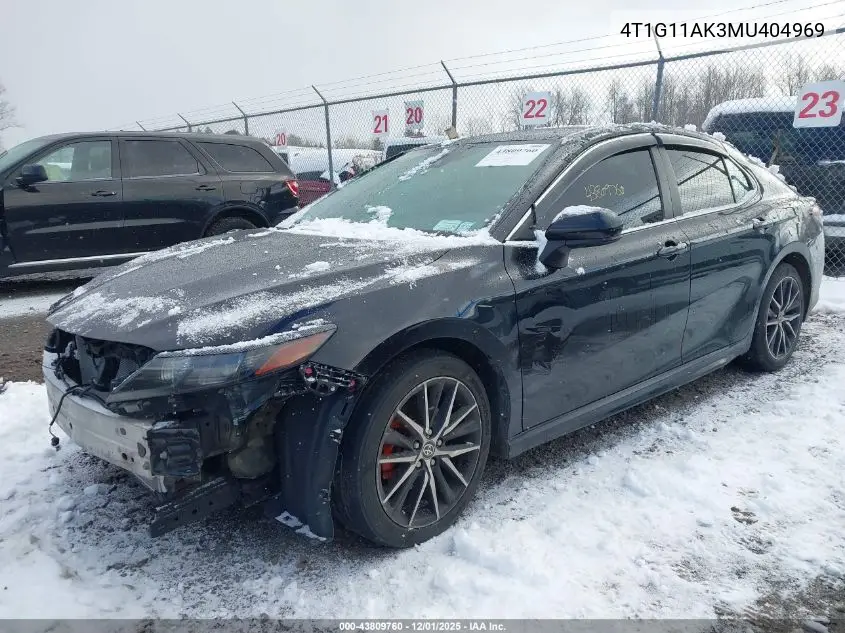 4T1G11AK3MU404969 2021 Toyota Camry Se