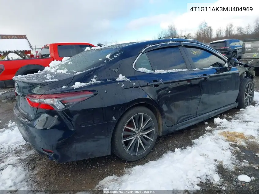 4T1G11AK3MU404969 2021 Toyota Camry Se
