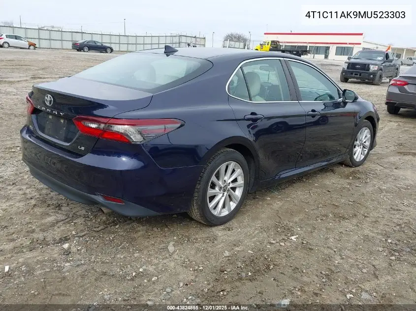 4T1C11AK9MU523303 2021 Toyota Camry Le