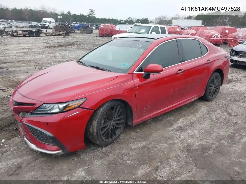 4T1K61AK4MU497528 2021 Toyota Camry Xse