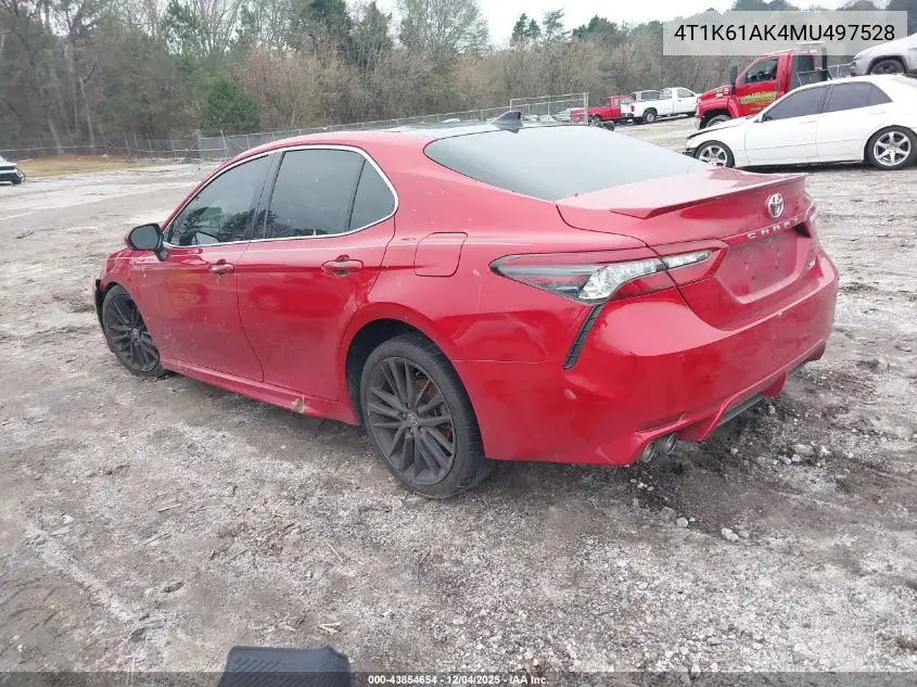 4T1K61AK4MU497528 2021 Toyota Camry Xse