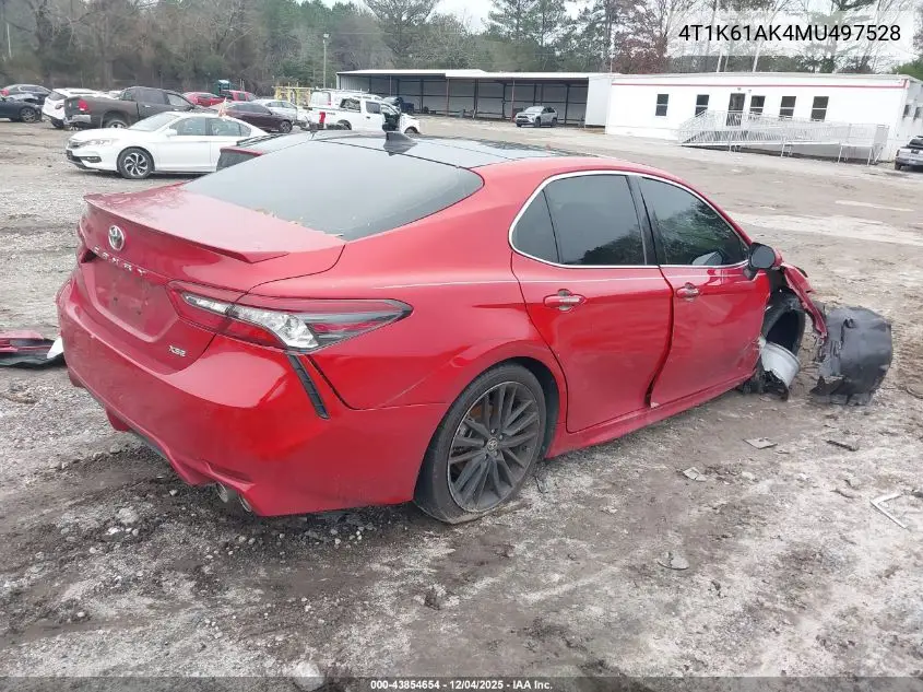 4T1K61AK4MU497528 2021 Toyota Camry Xse