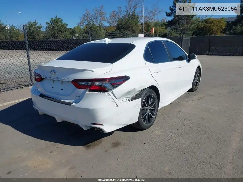 4T1T11AK3MU523054 2021 Toyota Camry Se