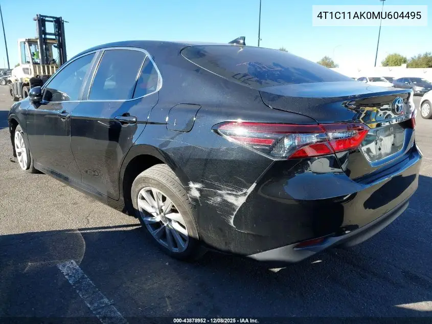 4T1C11AK0MU604495 2021 Toyota Camry Le