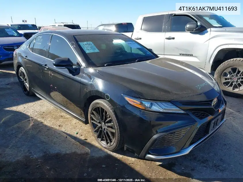 4T1K61AK7MU411693 2021 Toyota Camry Xse
