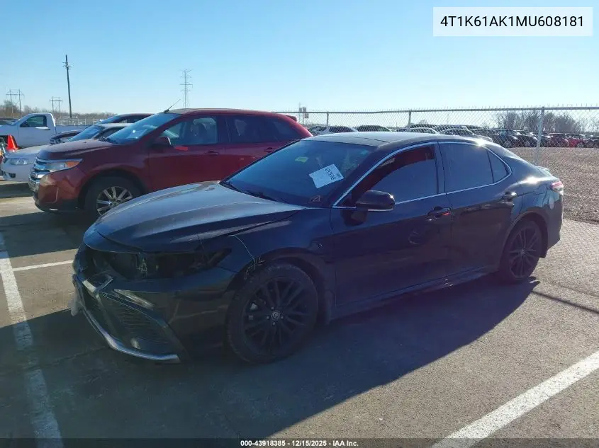4T1K61AK1MU608181 2021 Toyota Camry Xse