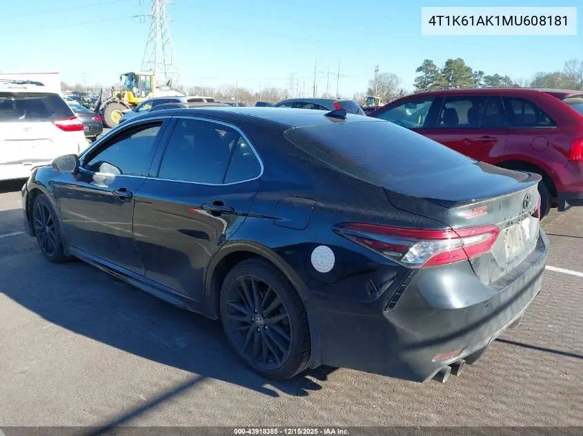 4T1K61AK1MU608181 2021 Toyota Camry Xse