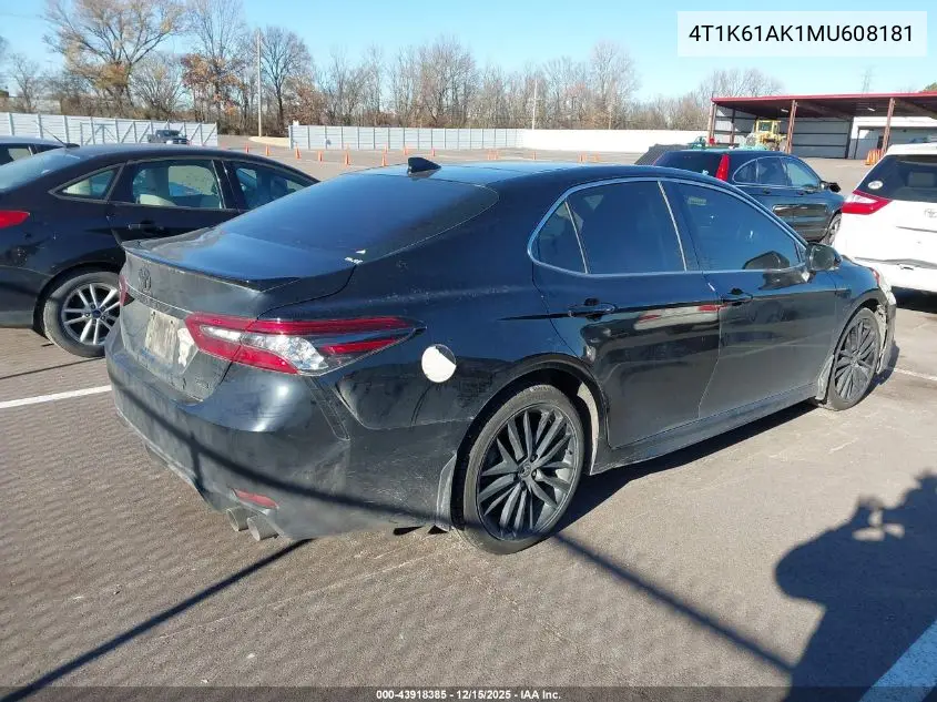 4T1K61AK1MU608181 2021 Toyota Camry Xse