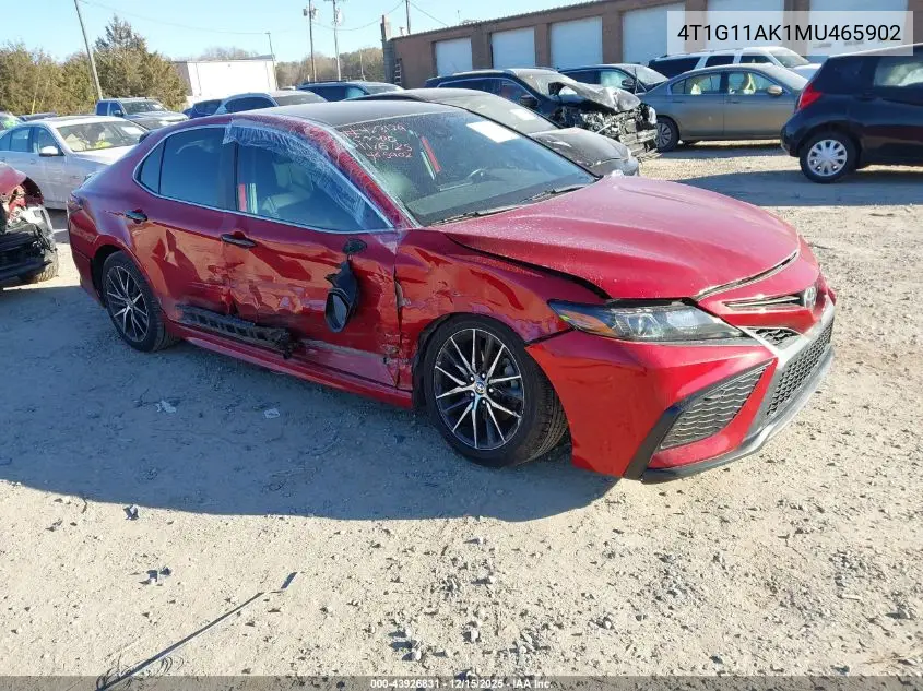 4T1G11AK1MU465902 2021 Toyota Camry Se