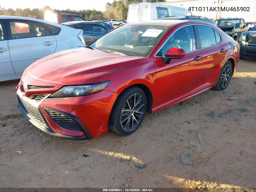 4T1G11AK1MU465902 2021 Toyota Camry Se