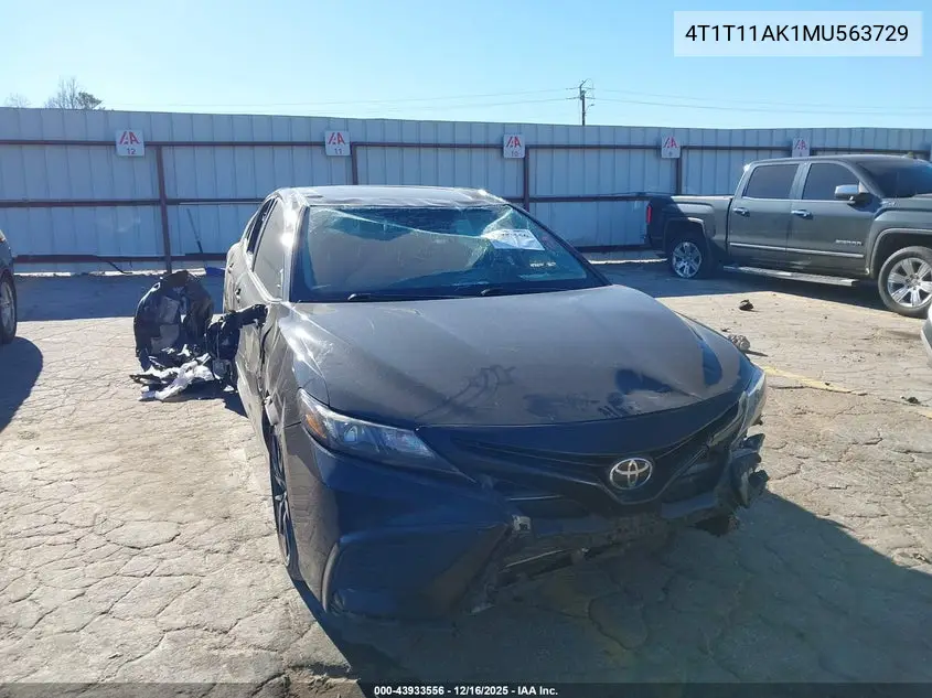 4T1T11AK1MU563729 2021 Toyota Camry Se