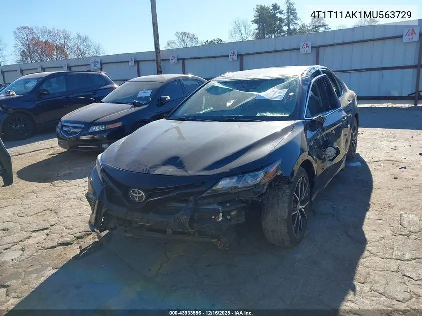 4T1T11AK1MU563729 2021 Toyota Camry Se