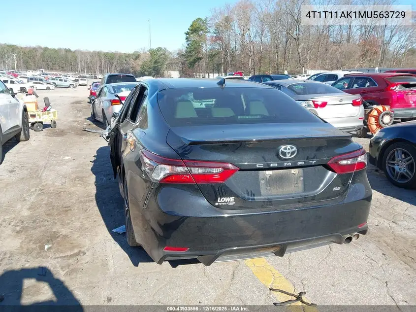 4T1T11AK1MU563729 2021 Toyota Camry Se