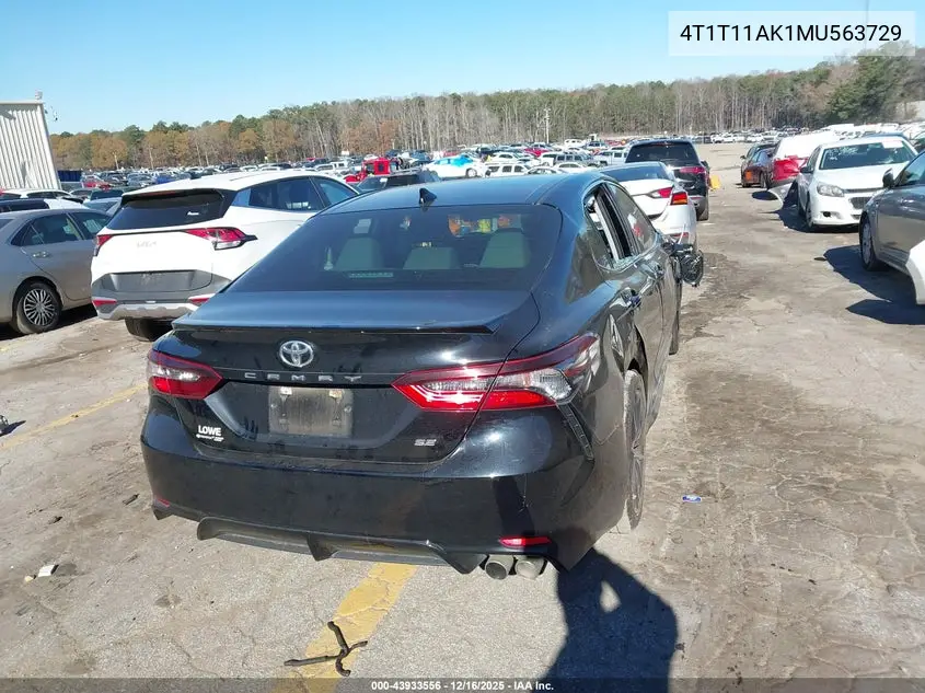 4T1T11AK1MU563729 2021 Toyota Camry Se