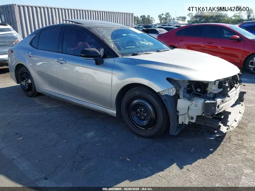 4T1K61AK5MU470600 2021 Toyota Camry Xse