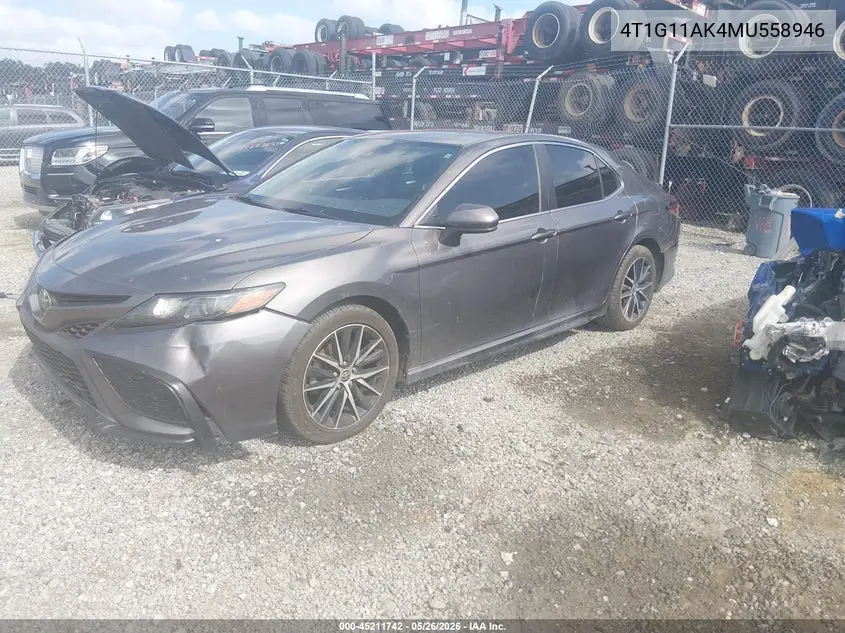 4T1G11AK4MU558946 2021 Toyota Camry Se