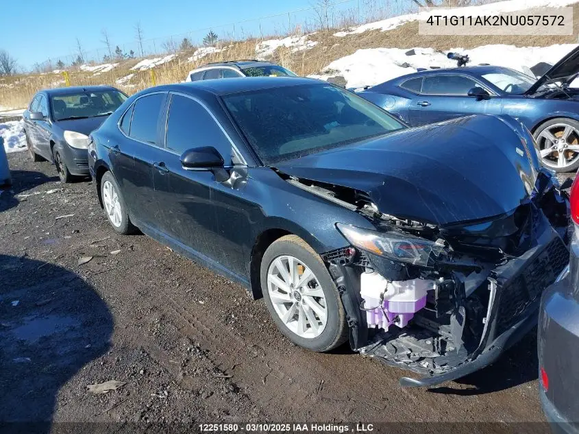 4T1G11AK2NU057572 2022 Toyota Camry Se