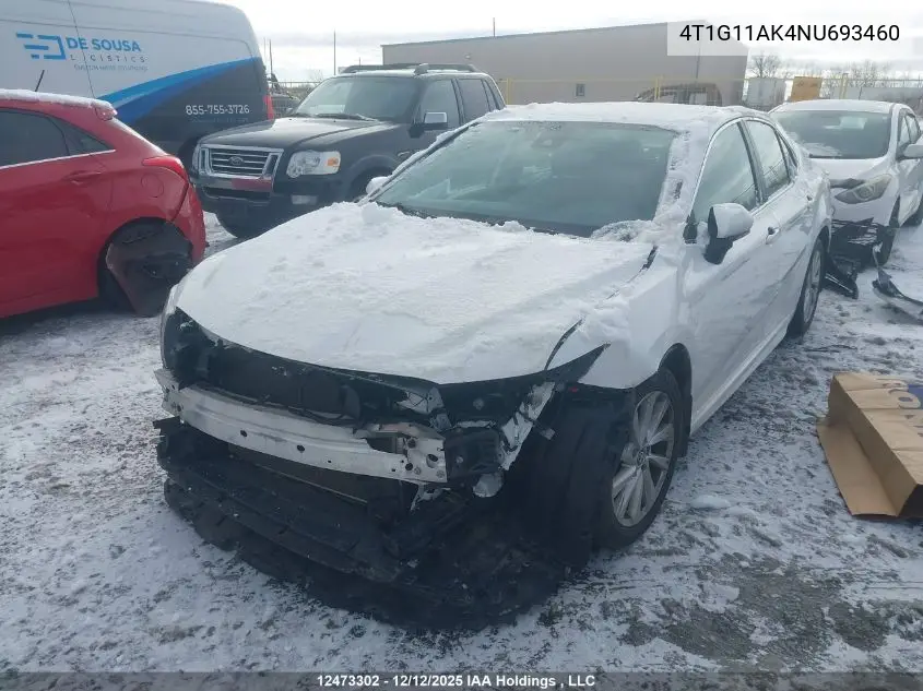 4T1G11AK4NU693460 2022 Toyota Camry Se