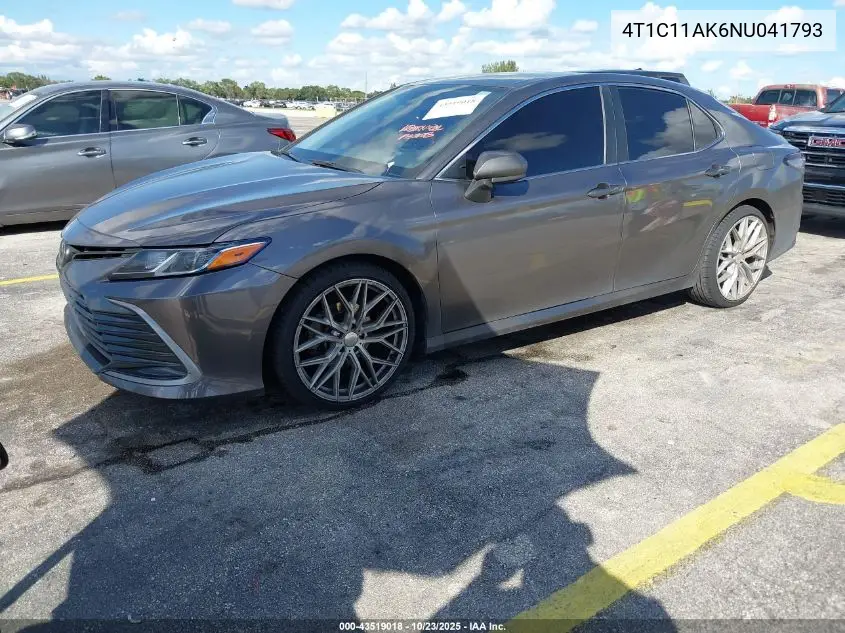 4T1C11AK6NU041793 2022 Toyota Camry Le
