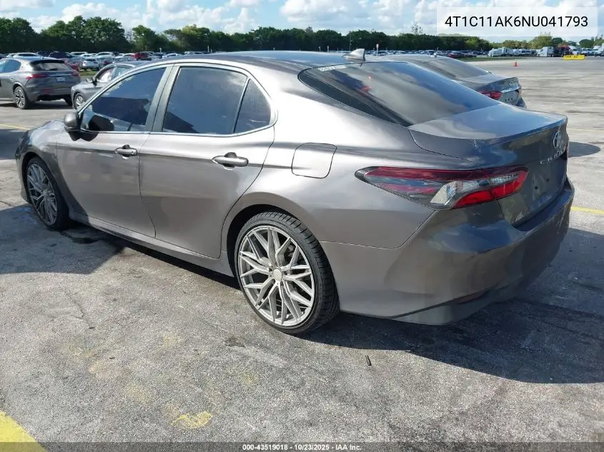 4T1C11AK6NU041793 2022 Toyota Camry Le