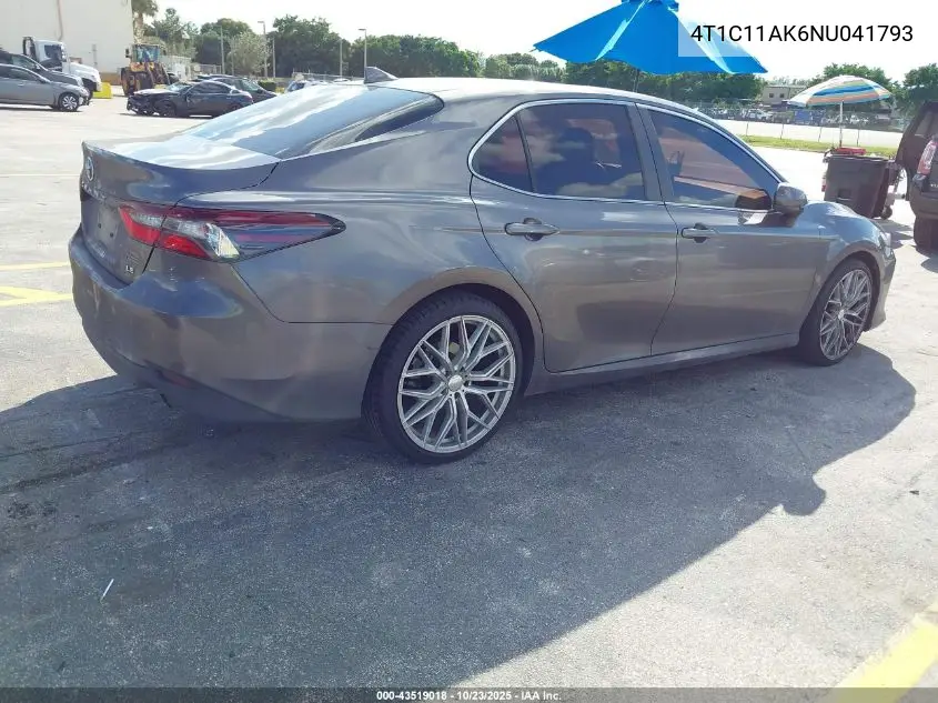 4T1C11AK6NU041793 2022 Toyota Camry Le