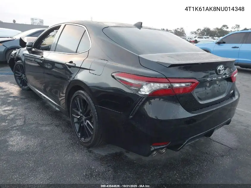 4T1K61AK8NU014348 2022 Toyota Camry Xse