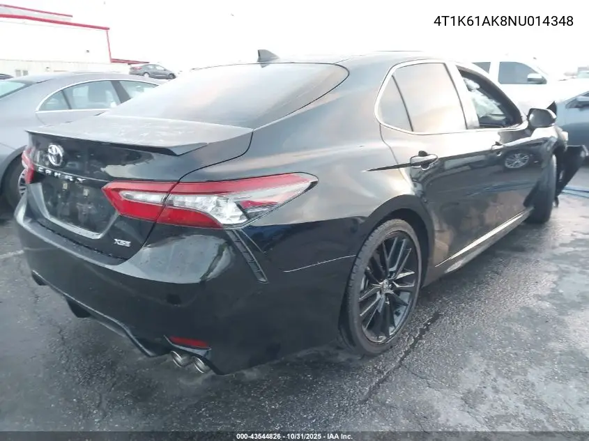 4T1K61AK8NU014348 2022 Toyota Camry Xse