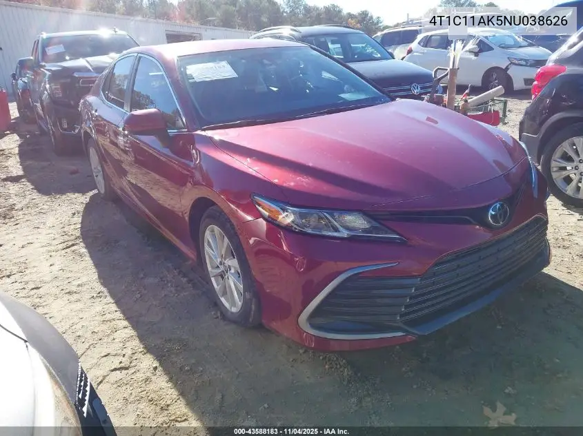 4T1C11AK5NU038626 2022 Toyota Camry Le