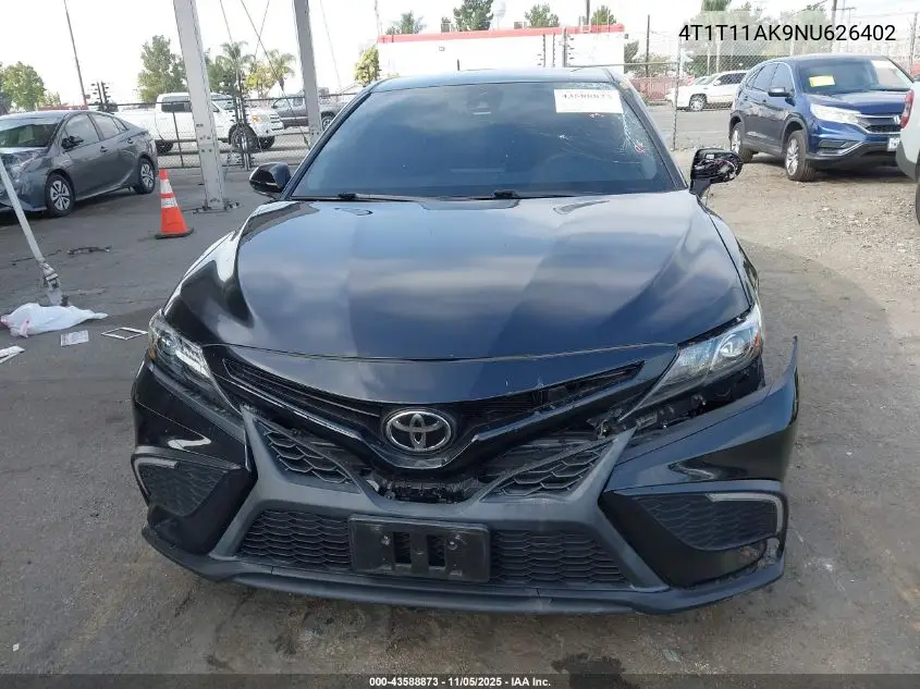 4T1T11AK9NU626402 2022 Toyota Camry Se