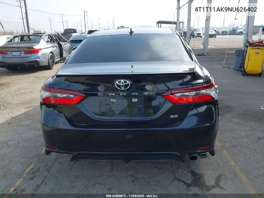 4T1T11AK9NU626402 2022 Toyota Camry Se