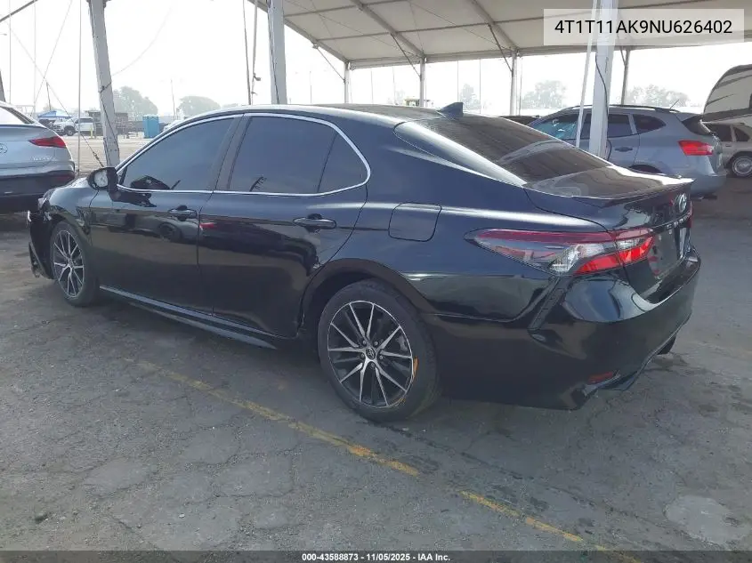 4T1T11AK9NU626402 2022 Toyota Camry Se