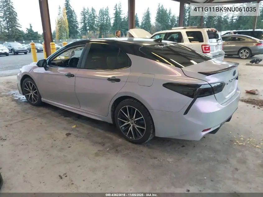 4T1G11BK9NU061035 2022 Toyota Camry Se Awd