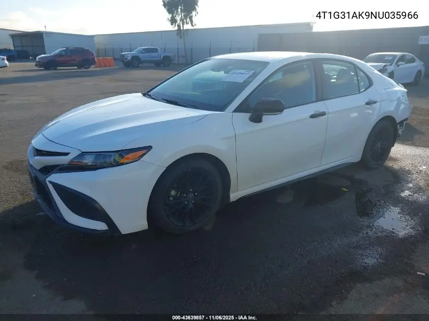 4T1G31AK9NU035966 2022 Toyota Camry Nightshade Edition Hybrid